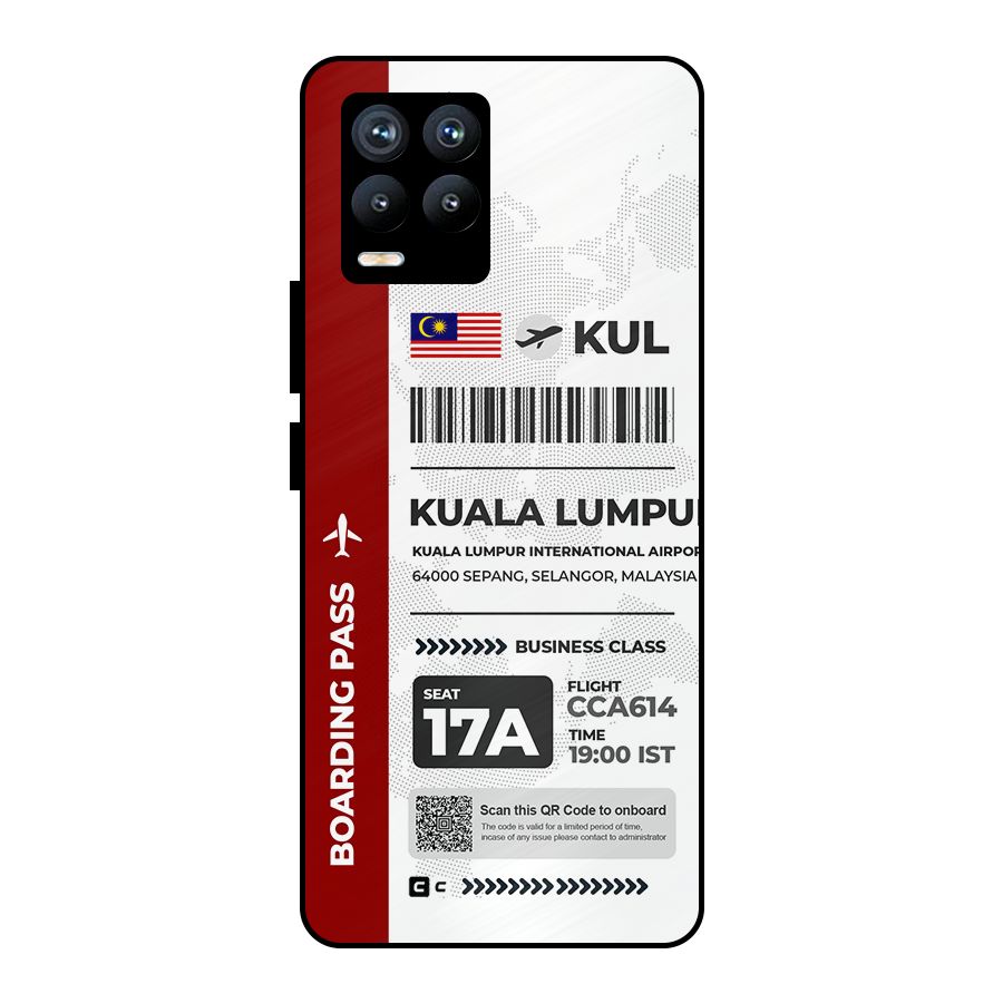 International Boarding Pass Kuala Lumpur Metal Back Case for Realme 8