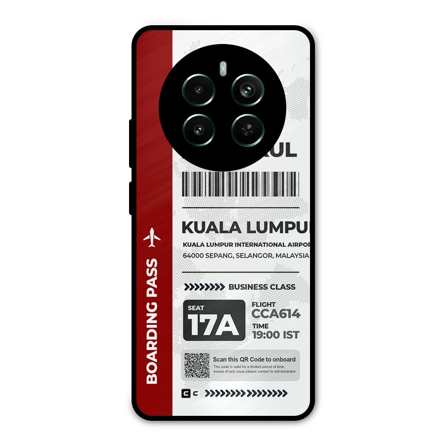 International Boarding Pass Kuala Lumpur Metal Back Case for Realme Narzo 70 Pro