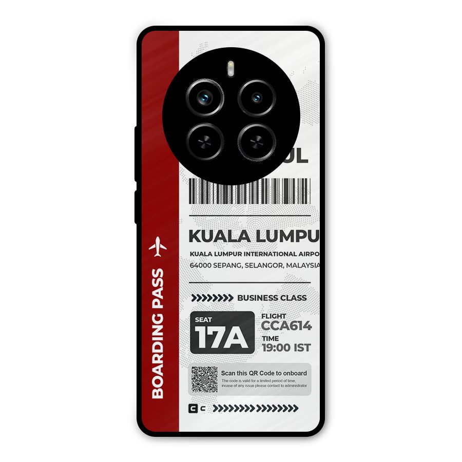 International Boarding Pass Kuala Lumpur Metal Back Case for Realme P1 Pro