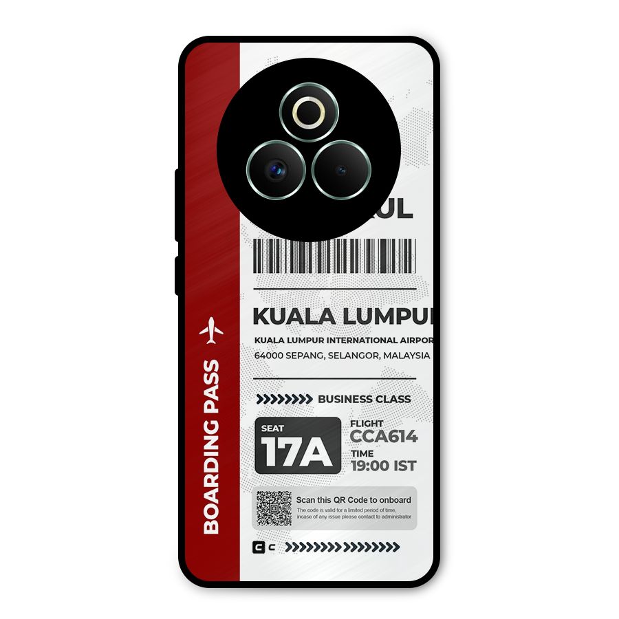 International Boarding Pass Kuala Lumpur Metal Back Case for Realme P3 Pro