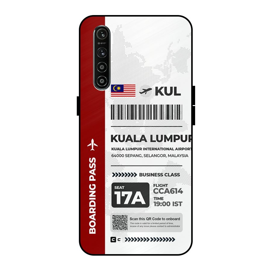 International Boarding Pass Kuala Lumpur Metal Back Case for Realme XT