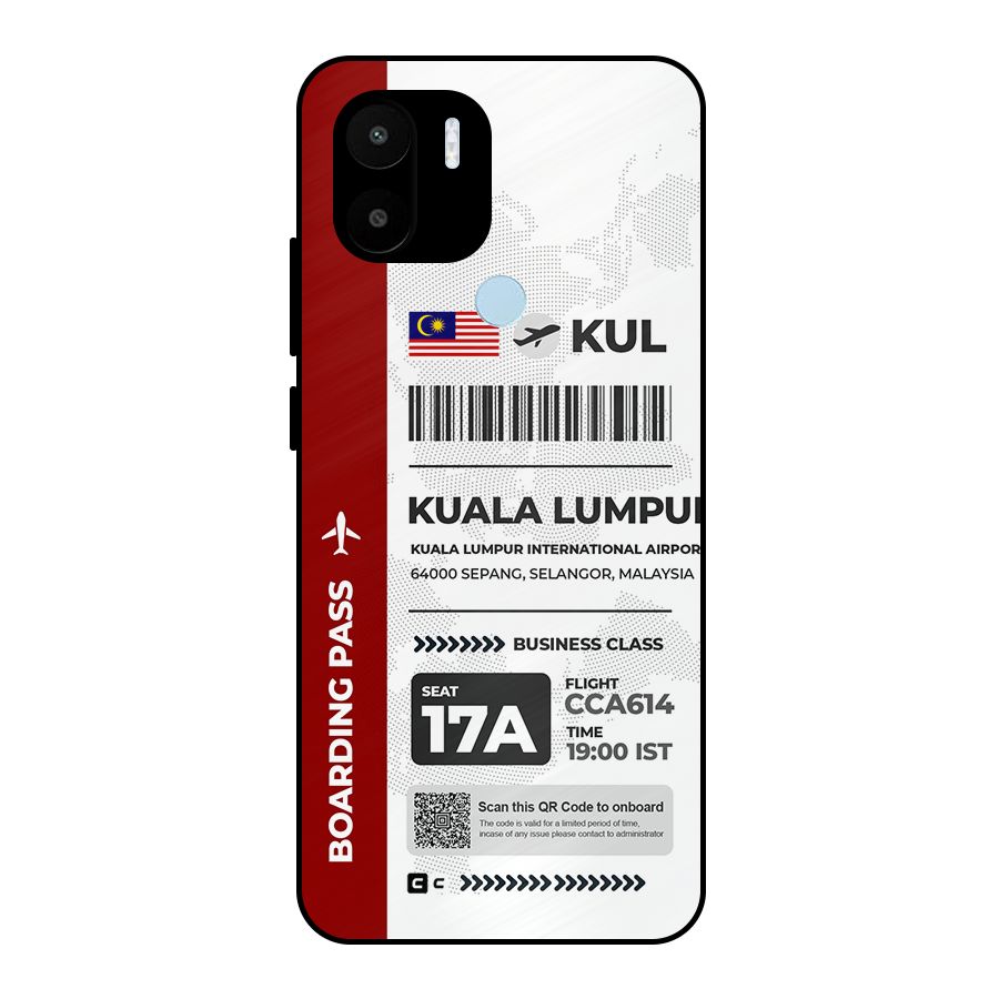 International Boarding Pass Kuala Lumpur Metal Back Case for Redmi A2+