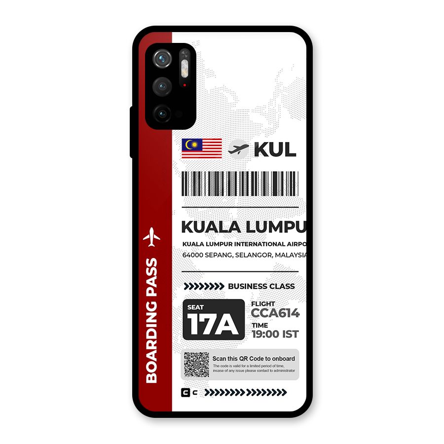 International Boarding Pass Kuala Lumpur Metal Back Case for Redmi Note 10T 5G