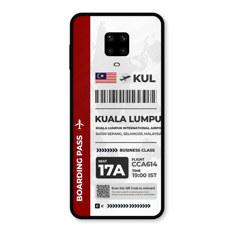 International Boarding Pass Kuala Lumpur Metal Back Case for Redmi Note 10 Lite
