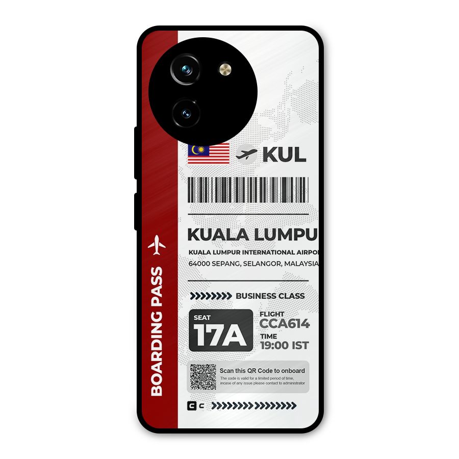 International Boarding Pass Kuala Lumpur Metal Back Case for Vivo T3x