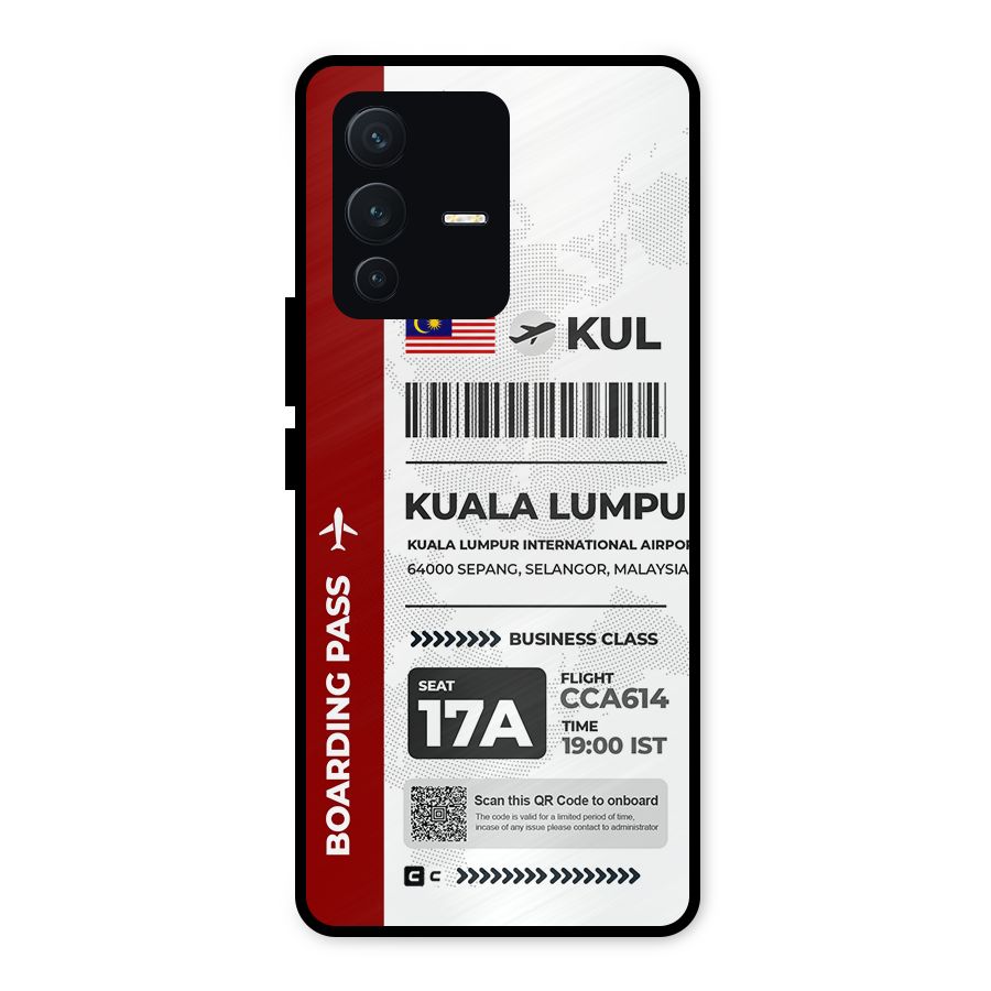 International Boarding Pass Kuala Lumpur Metal Back Case for Vivo V23 5G