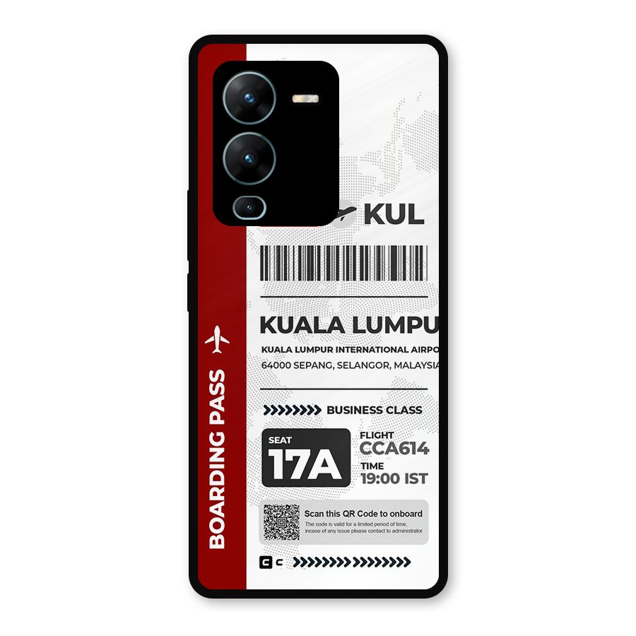 International Boarding Pass Kuala Lumpur Metal Back Case for Vivo V25 Pro