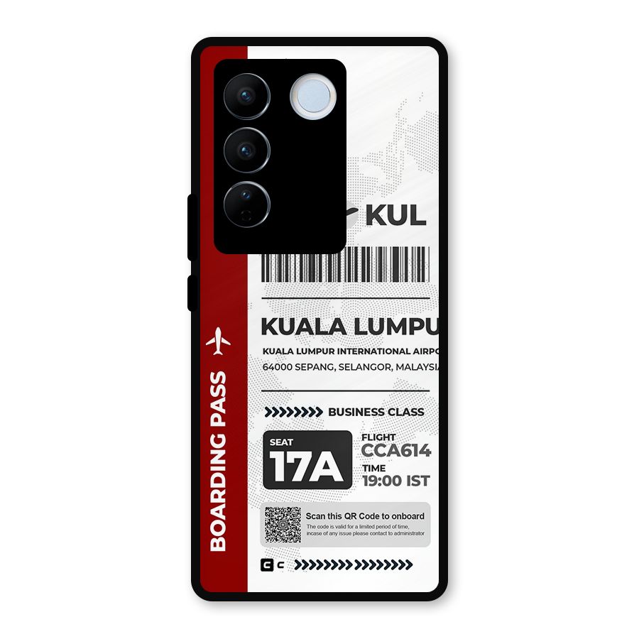 International Boarding Pass Kuala Lumpur Metal Back Case for Vivo V27