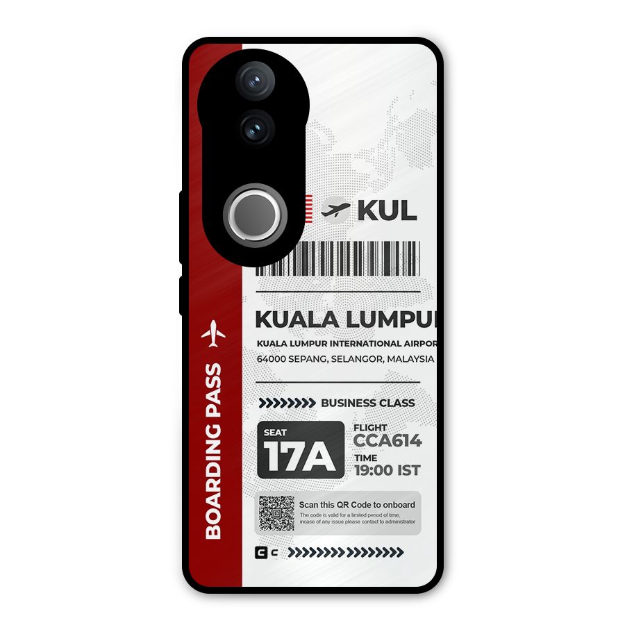 International Boarding Pass Kuala Lumpur Metal Back Case for Vivo V50e