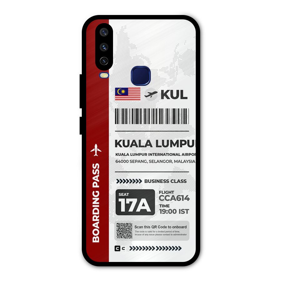 International Boarding Pass Kuala Lumpur Metal Back Case for Vivo Y15