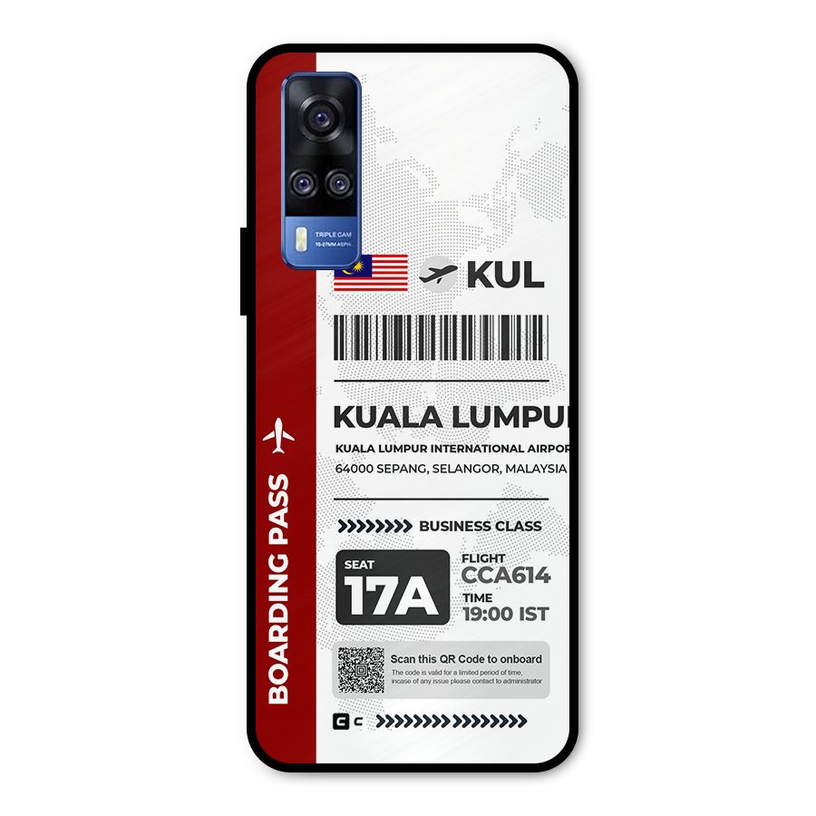 International Boarding Pass Kuala Lumpur Metal Back Case for Vivo Y51A