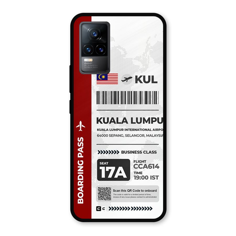 International Boarding Pass Kuala Lumpur Metal Back Case for Vivo Y73