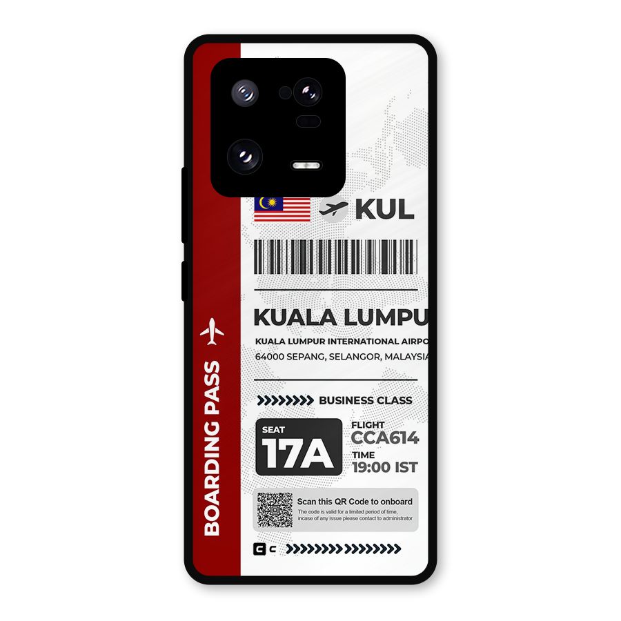 International Boarding Pass Kuala Lumpur Metal Back Case for Xiaomi 13 Pro