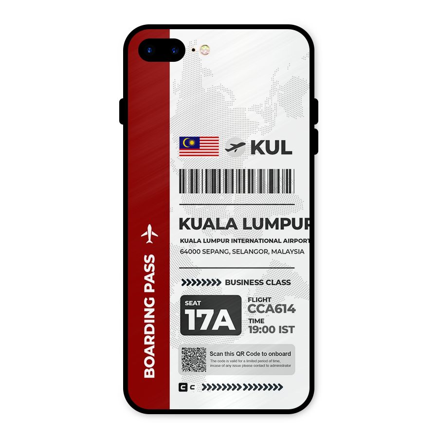 International Boarding Pass Kuala Lumpur Metal Back Case for iPhone 7 Plus