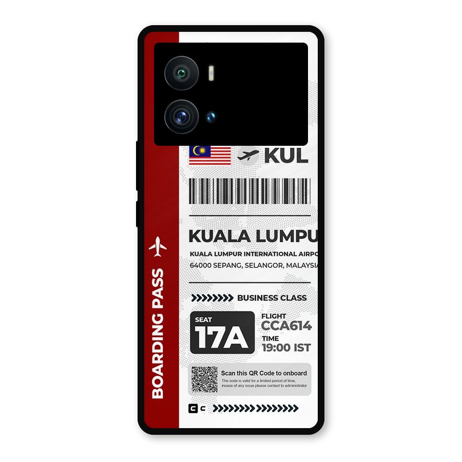 International Boarding Pass Kuala Lumpur Metal Back Case for iQOO 9 Pro