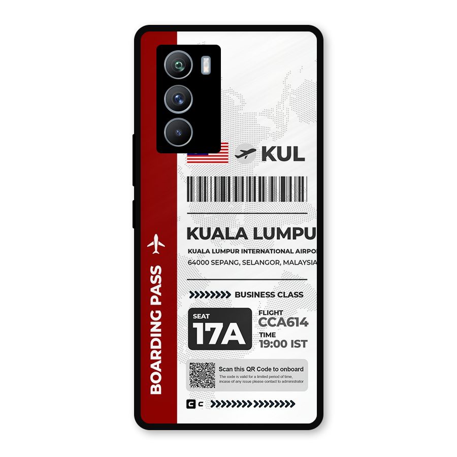 International Boarding Pass Kuala Lumpur Metal Back Case for iQOO 9 SE