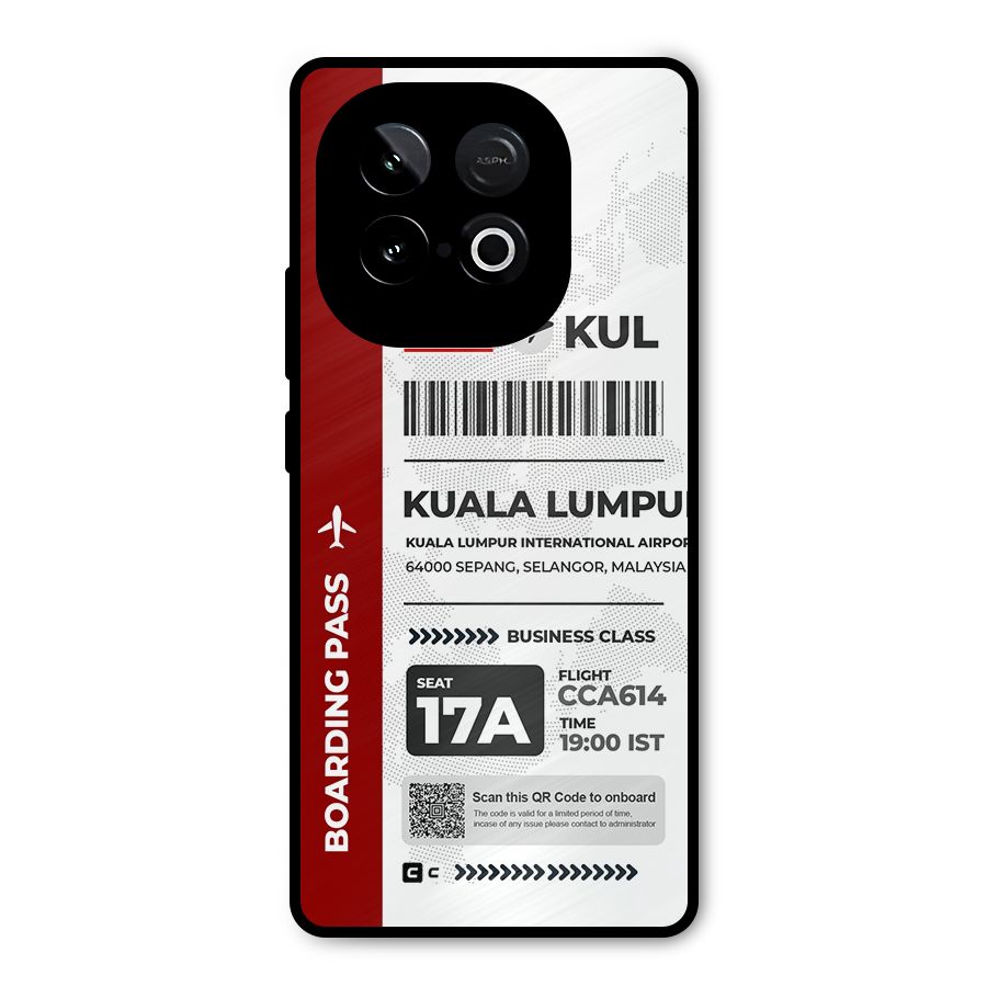 International Boarding Pass Kuala Lumpur Metal Back Case for iQOO Neo 10