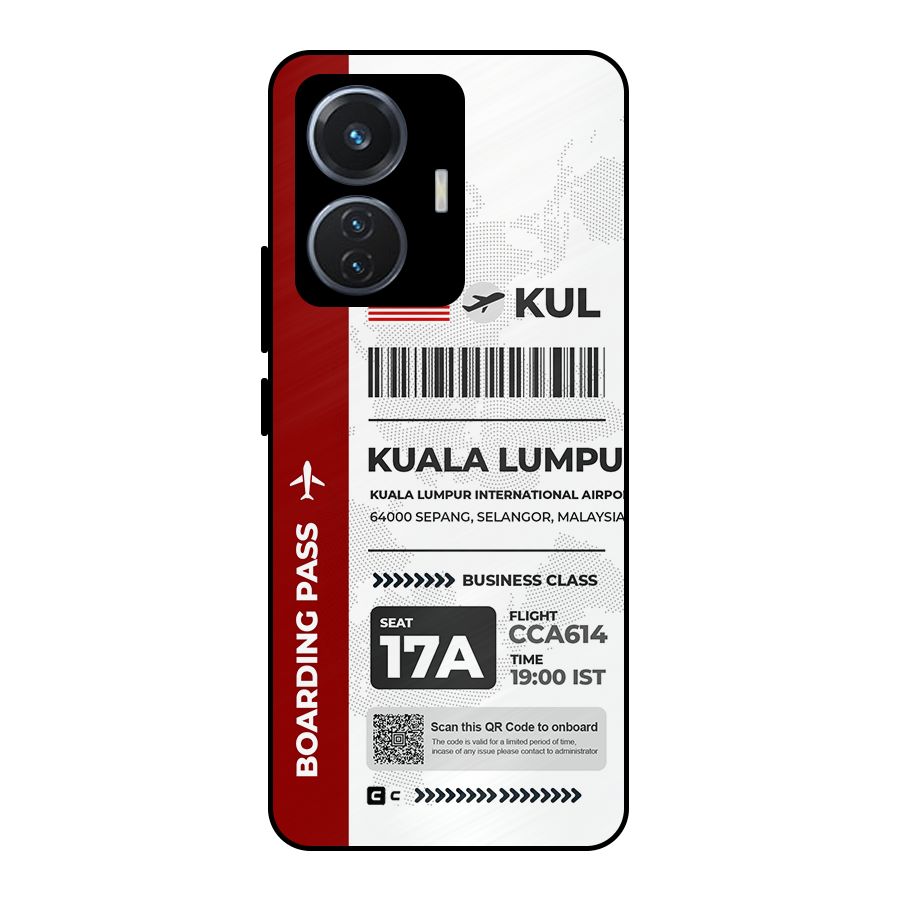 International Boarding Pass Kuala Lumpur Metal Back Case for iQOO Z6 44W