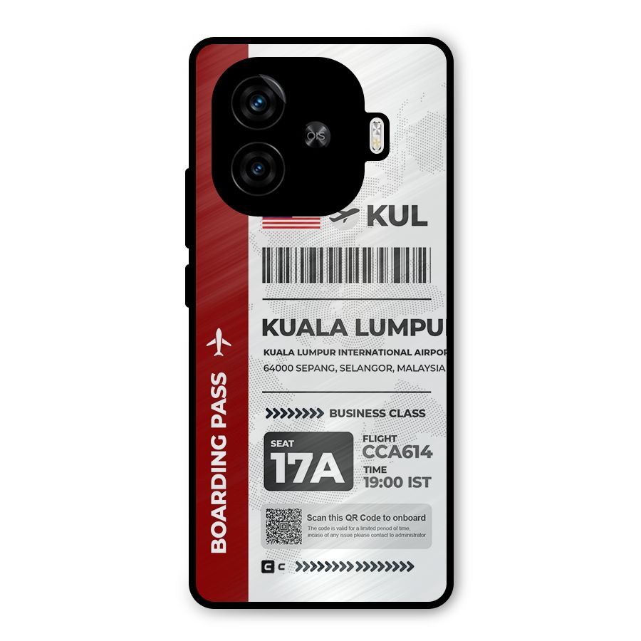 International Boarding Pass Kuala Lumpur Metal Back Case for iQOO Z9 Turbo