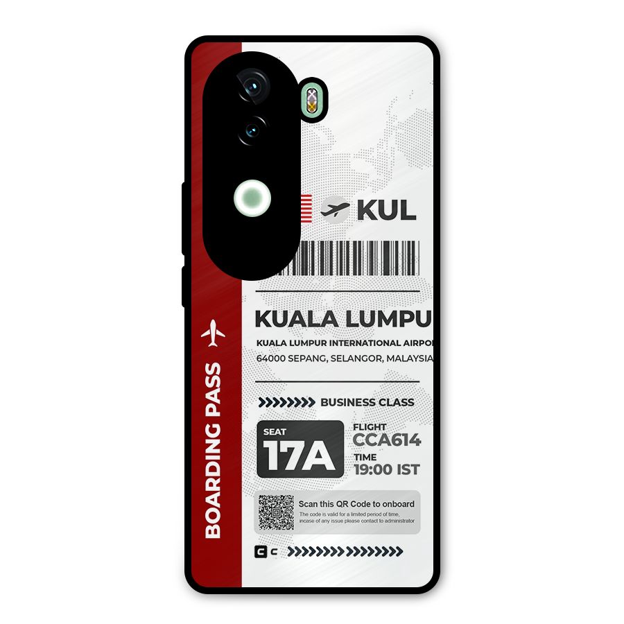 International Boarding Pass Kuala Lumpur Metal Back Case for iQOO Z9s
