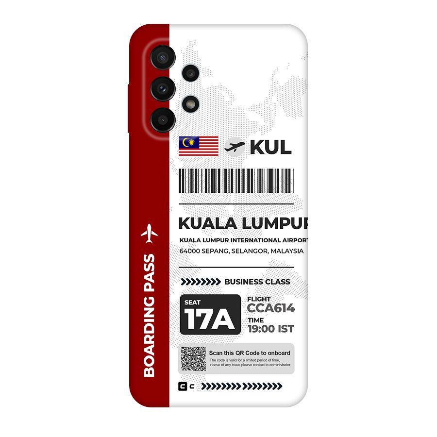 International Boarding Pass Kuala Lumpur Original Polycarbonate Back Case for Galaxy A23