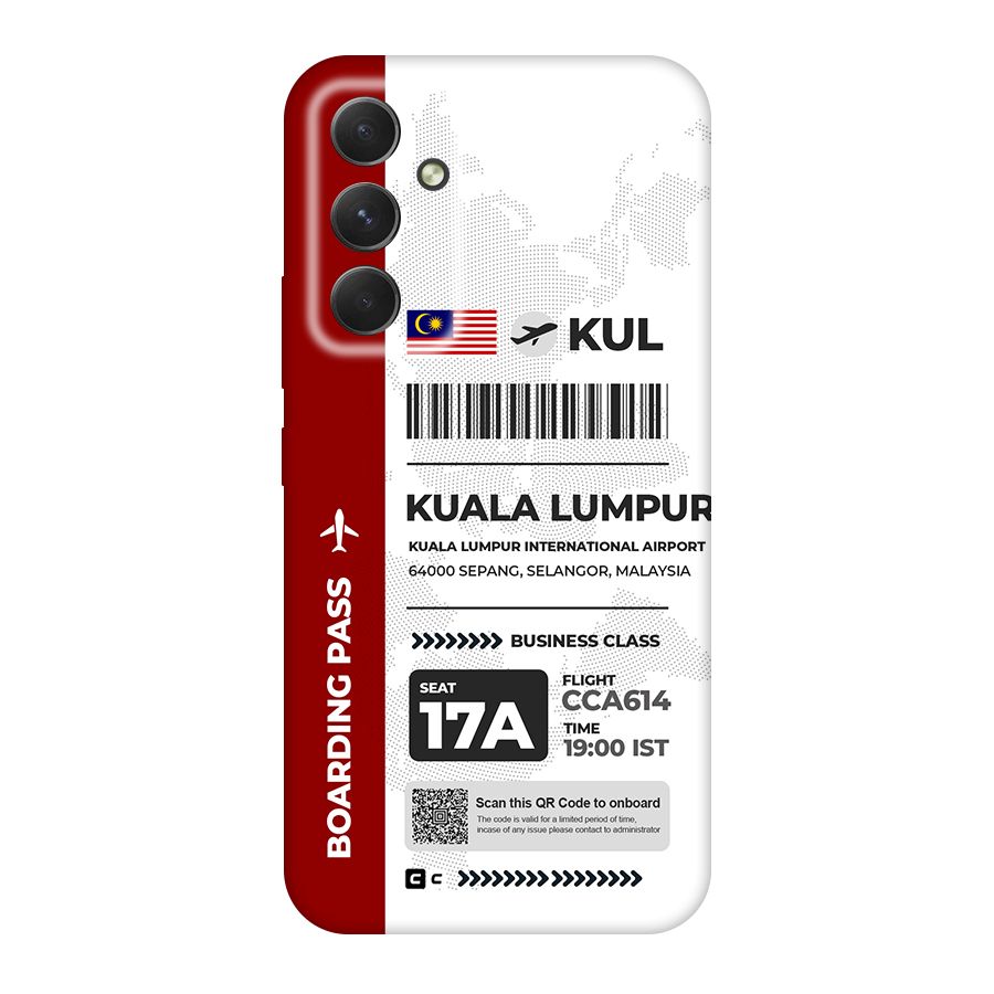 International Boarding Pass Kuala Lumpur Original Polycarbonate Back Case for Galaxy A54