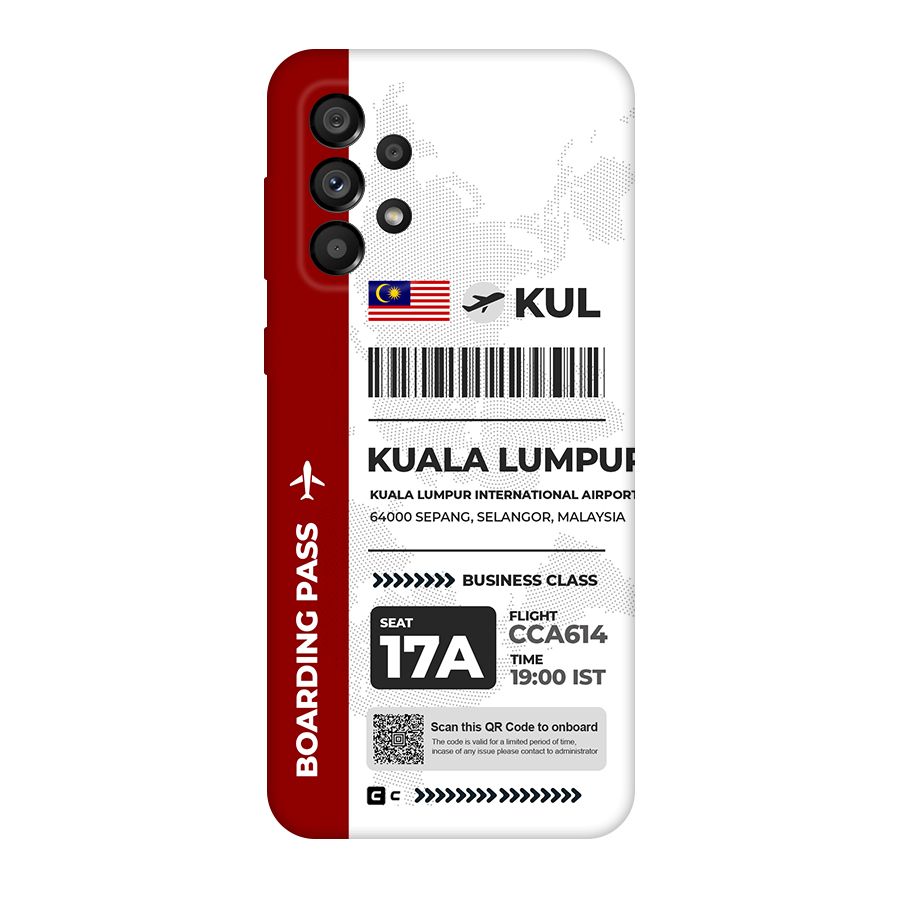 International Boarding Pass Kuala Lumpur Original Polycarbonate Back Case for Galaxy A73 5G