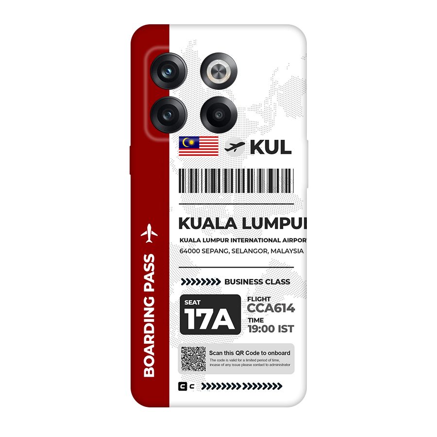 International Boarding Pass Kuala Lumpur Original Polycarbonate Back Case for OnePlus 10T