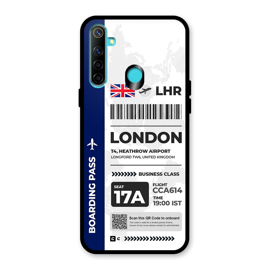 International Boarding Pass London Glass Back Case for Realme 5i
