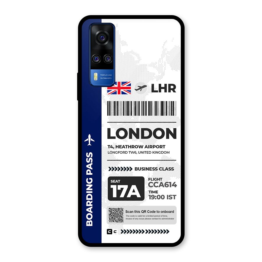 International Boarding Pass London Glass Back Case for Vivo Y31