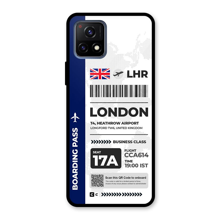 International Boarding Pass London Glass Back Case for Vivo Y72 5G