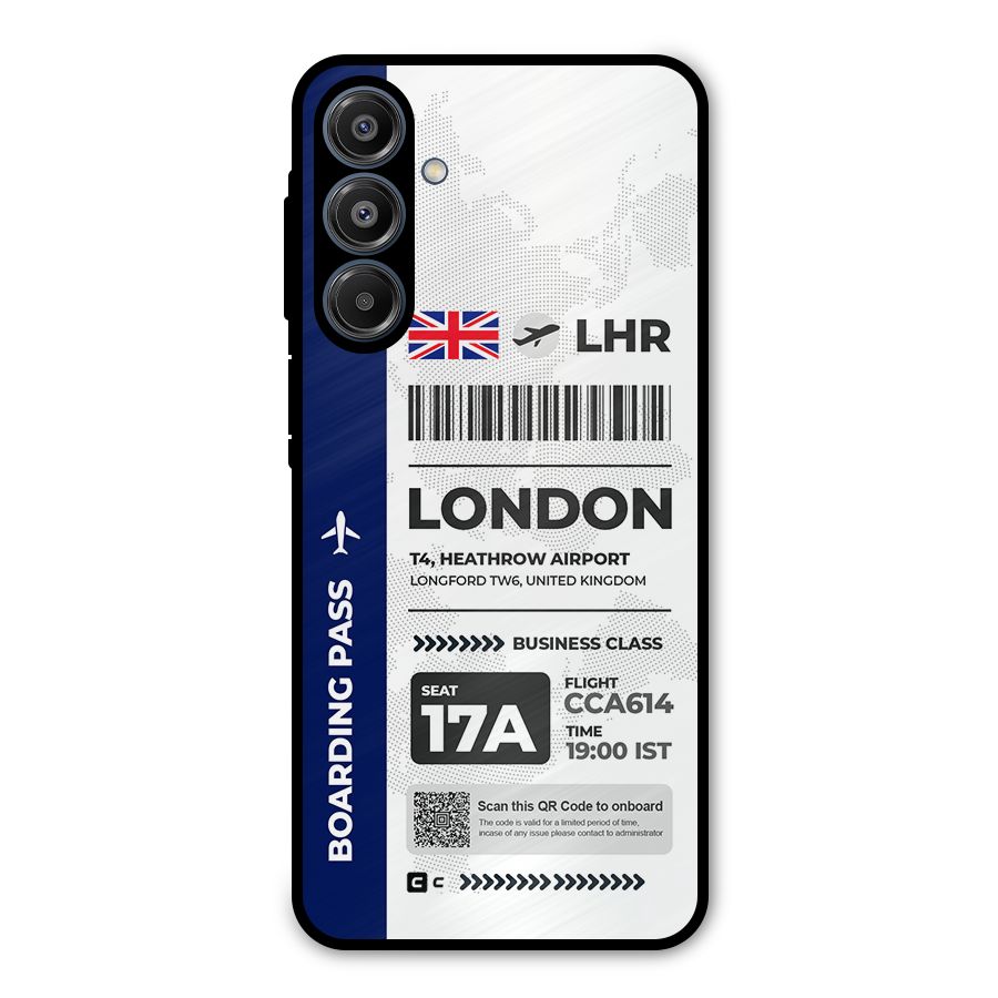 International Boarding Pass London Metal Back Case for Galaxy A16 5G