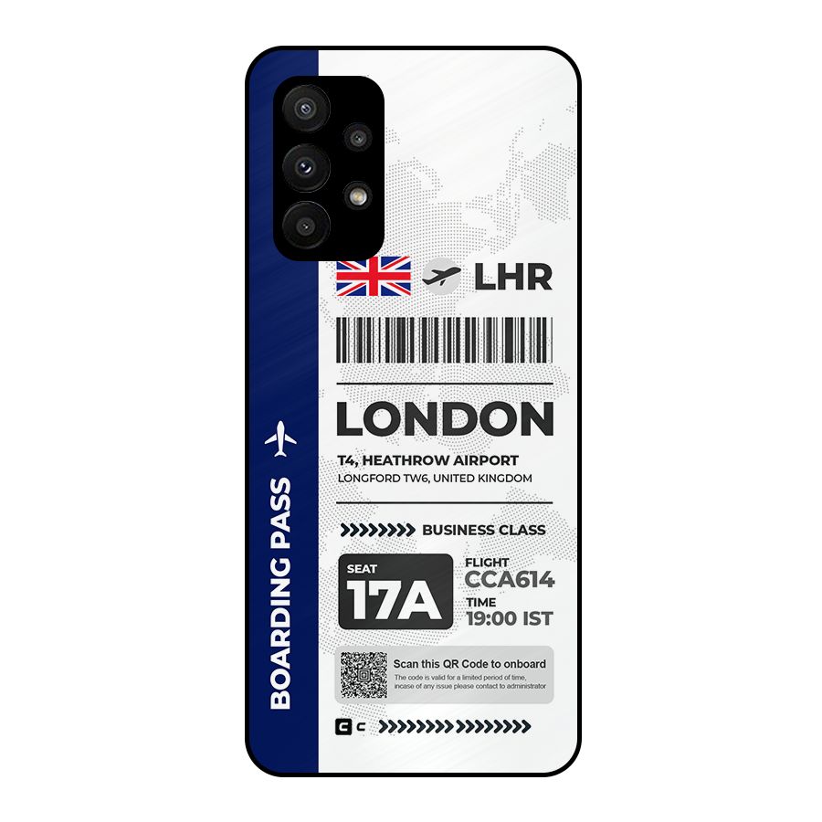International Boarding Pass London Metal Back Case for Galaxy A23