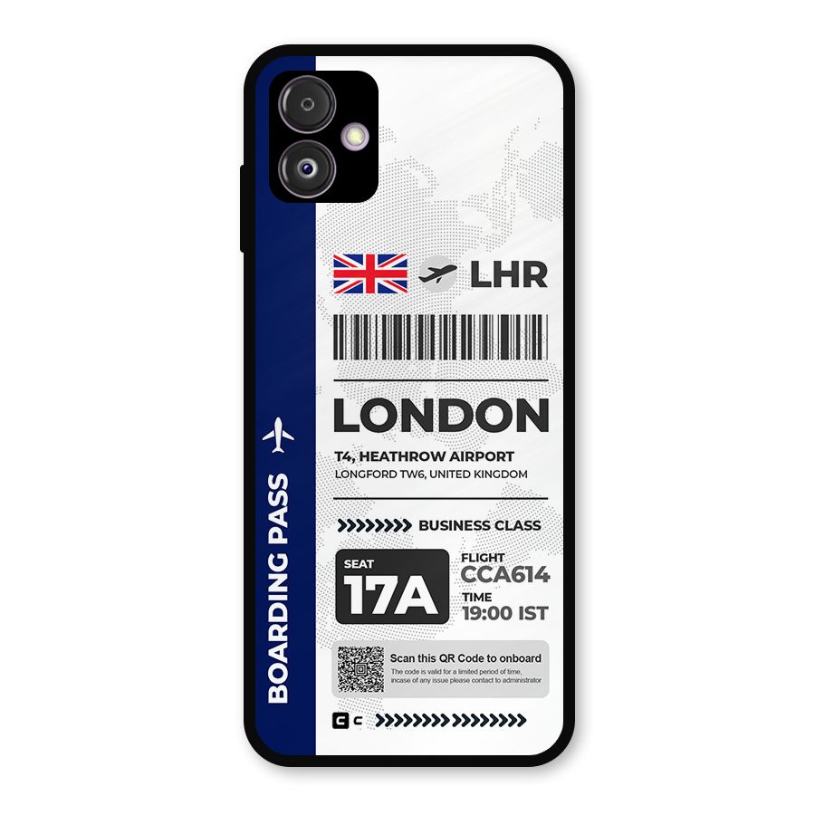 International Boarding Pass London Metal Back Case for Galaxy F14