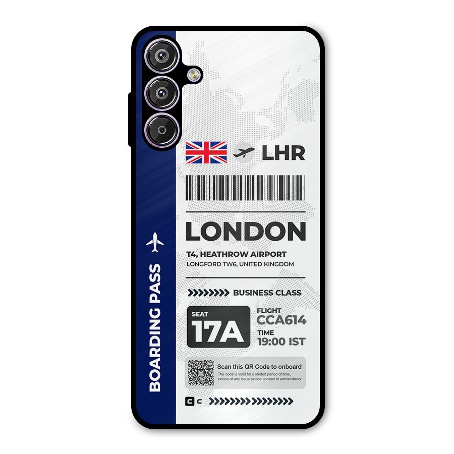 International Boarding Pass London Metal Back Case for Galaxy F15