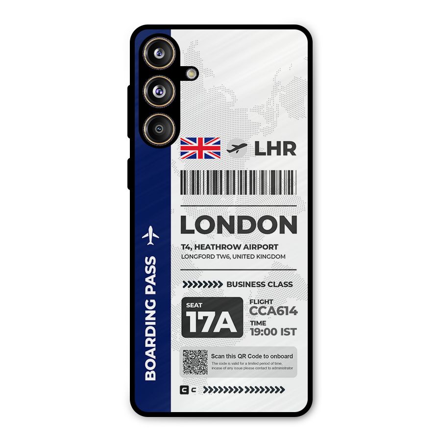 International Boarding Pass London Metal Back Case for Galaxy F55