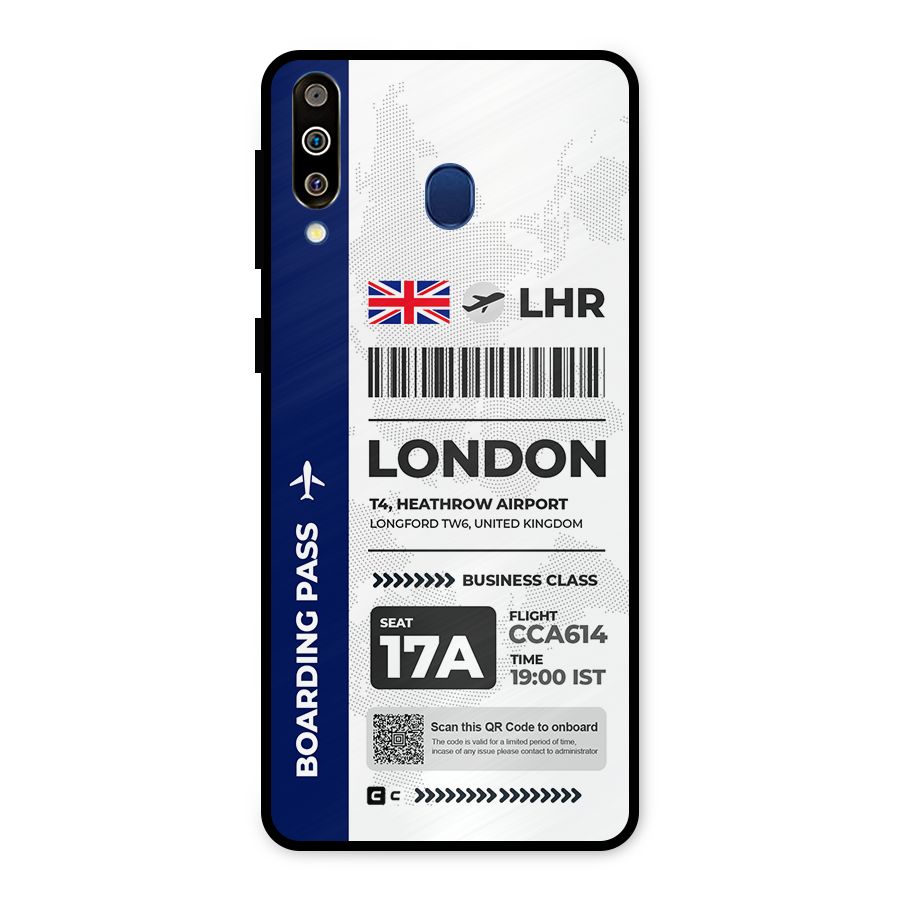 International Boarding Pass London Metal Back Case for Galaxy M30