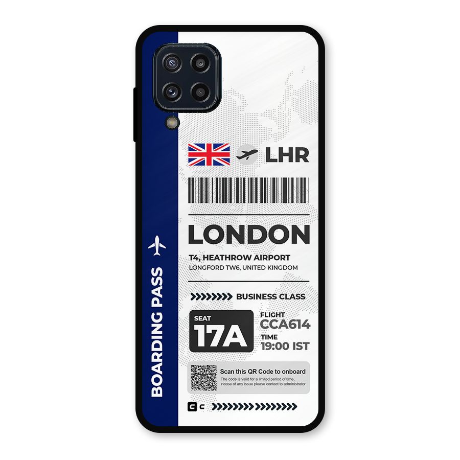 International Boarding Pass London Metal Back Case for Galaxy M32