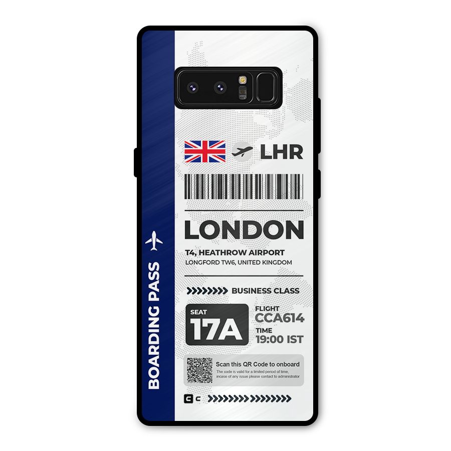 International Boarding Pass London Metal Back Case for Galaxy Note 8