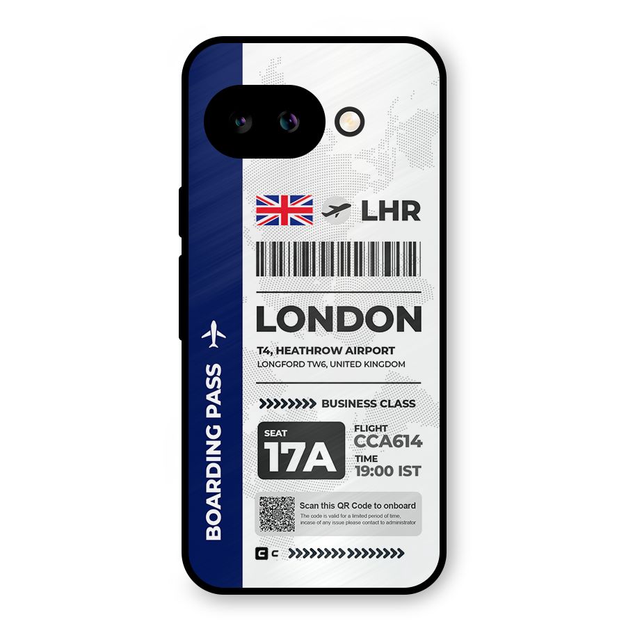 International Boarding Pass London Metal Back Case for Google Pixel 9a