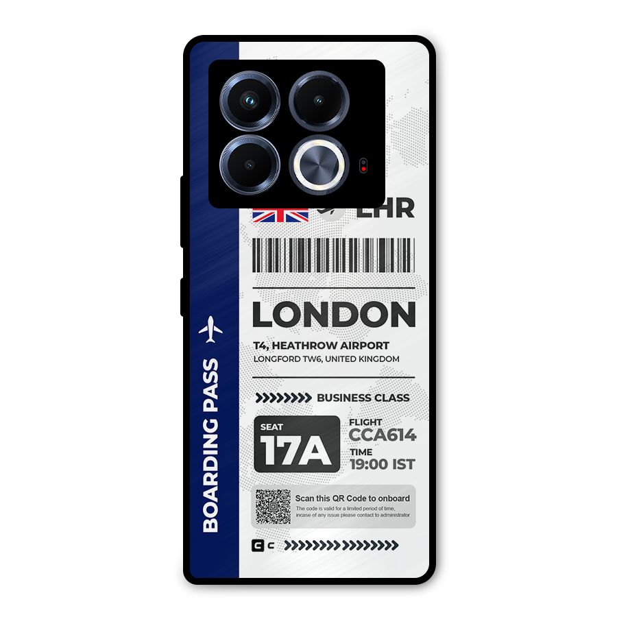 International Boarding Pass London Metal Back Case for Infinix Note 40 5G