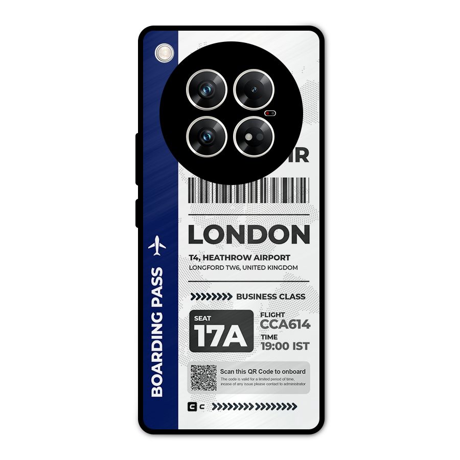 International Boarding Pass London Metal Back Case for Infinix Zero 40 5G