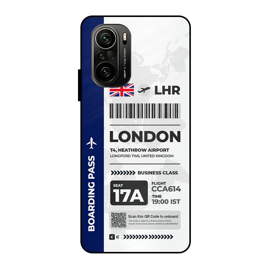 International Boarding Pass London Metal Back Case for Mi 11X Pro