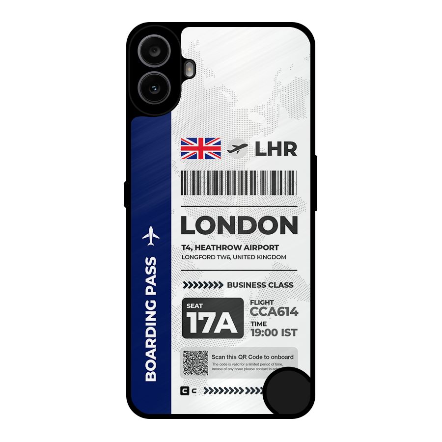 International Boarding Pass London Metal Back Case for Nothing CMF Phone 1