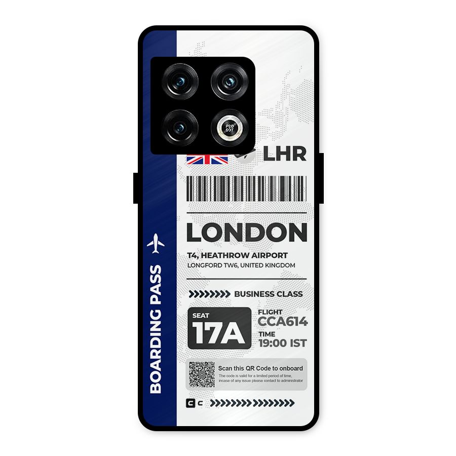 International Boarding Pass London Metal Back Case for OnePlus 10 Pro 5G