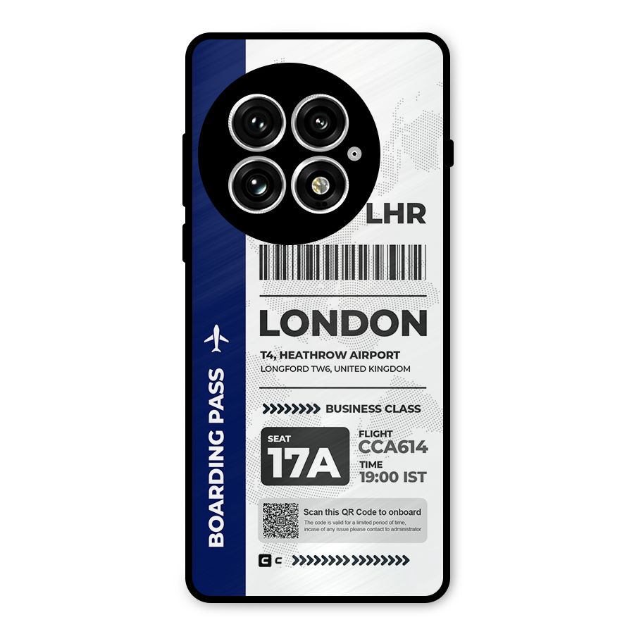 International Boarding Pass London Metal Back Case for OnePlus 13