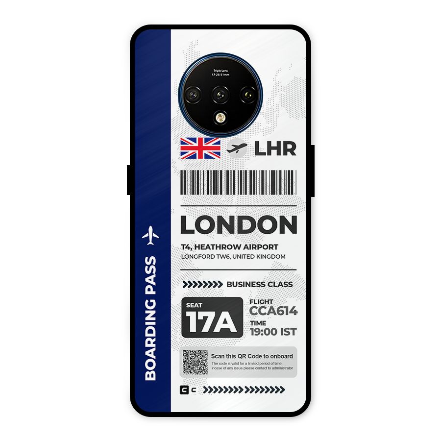 International Boarding Pass London Metal Back Case for OnePlus 7T