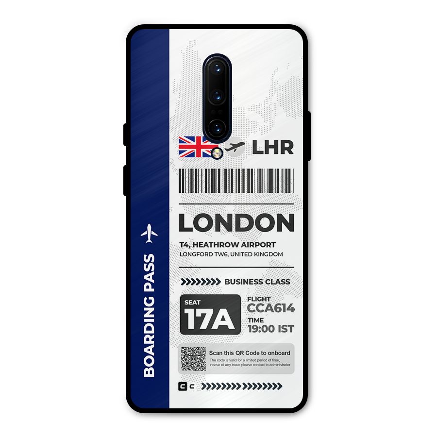 International Boarding Pass London Metal Back Case for OnePlus 7 Pro