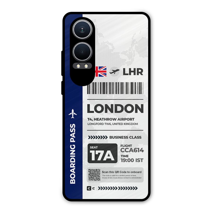 International Boarding Pass London Metal Back Case for OnePlus Nord CE4 Lite
