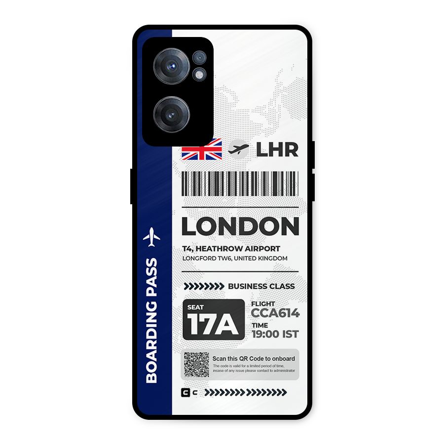 International Boarding Pass London Metal Back Case for OnePlus Nord CE 2 5G